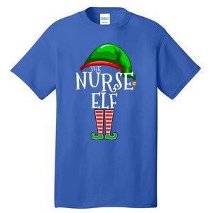 The Nurse Elf Family Matching Group Christmas Gift Funny Gift Tall T-Shirt