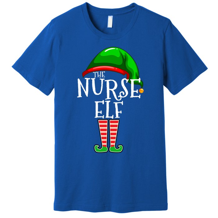 The Nurse Elf Family Matching Group Christmas Gift Funny Gift Premium T-Shirt