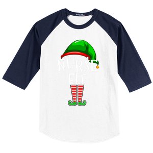 The Nurse Elf Family Matching Group Christmas Gift Funny Gift Baseball Sleeve Shirt