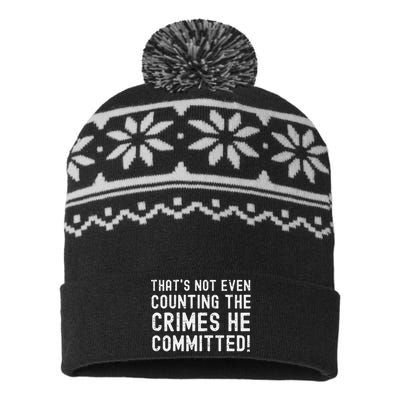 ThatS Not Even Counting The Crimes He Committed Harris Walz USA-Made Snowflake Beanie