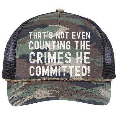 ThatS Not Even Counting The Crimes He Committed Harris Walz Retro Rope Trucker Hat Cap