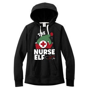 The Nurse Elf Christmas Nursing Squad Funny Family Matching Funny Gift Women's Fleece Hoodie