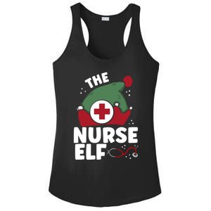 The Nurse Elf Christmas Nursing Squad Funny Family Matching Funny Gift Ladies PosiCharge Competitor Racerback Tank