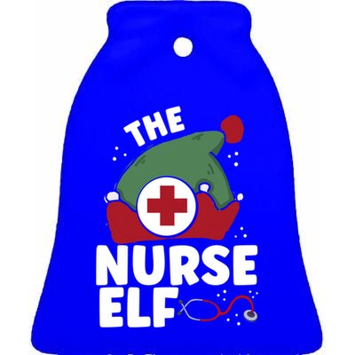 The Nurse Elf Christmas Nursing Squad Funny Family Matching Funny Gift Ceramic Bell Ornament