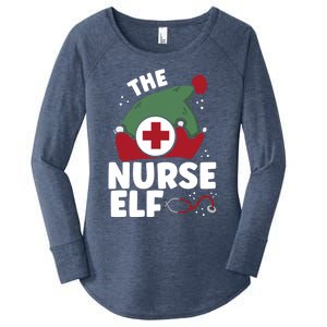 The Nurse Elf Christmas Nursing Squad Funny Family Matching Funny Gift Women's Perfect Tri Tunic Long Sleeve Shirt