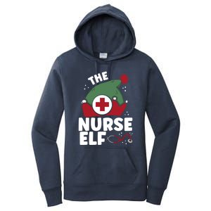 The Nurse Elf Christmas Nursing Squad Funny Family Matching Funny Gift Women's Pullover Hoodie