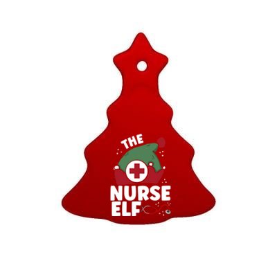 The Nurse Elf Christmas Nursing Squad Funny Family Matching Funny Gift Ceramic Tree Ornament