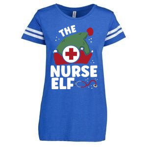 The Nurse Elf Christmas Nursing Squad Funny Family Matching Funny Gift Enza Ladies Jersey Football T-Shirt