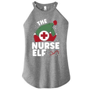 The Nurse Elf Christmas Nursing Squad Funny Family Matching Funny Gift Women's Perfect Tri Rocker Tank