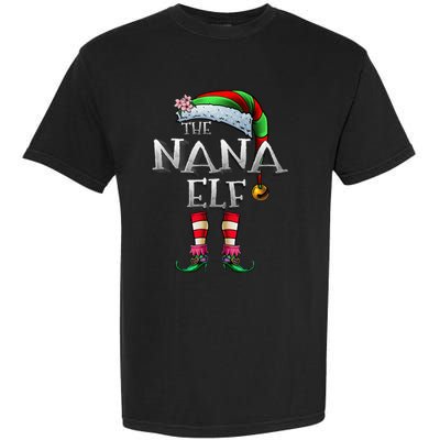 The Nana Elf  Matching Family Funny Christmas Grandma Garment-Dyed Heavyweight T-Shirt