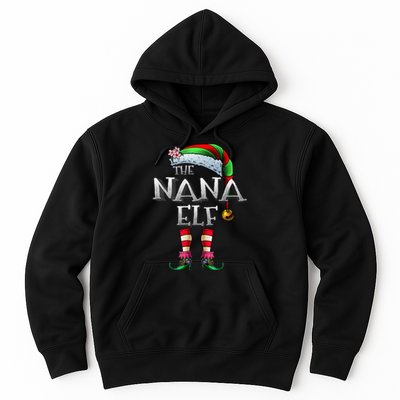 The Nana Elf  Matching Family Funny Christmas Grandma Hoodie