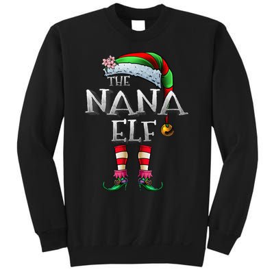 The Nana Elf  Matching Family Funny Christmas Grandma Sweatshirt