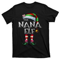 The Nana Elf  Matching Family Funny Christmas Grandma T-Shirt