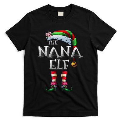 The Nana Elf  Matching Family Funny Christmas Grandma T-Shirt