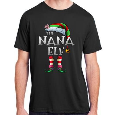 The Nana Elf  Matching Family Funny Christmas Grandma Adult ChromaSoft Performance T-Shirt