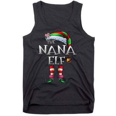 The Nana Elf  Matching Family Funny Christmas Grandma Tank Top