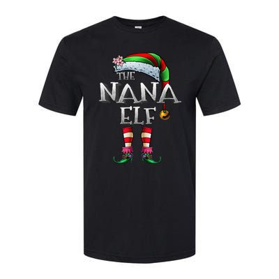 The Nana Elf  Matching Family Funny Christmas Grandma Softstyle CVC T-Shirt