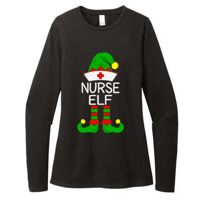 The Nurse Elf Funny Christmas Gift Womens CVC Long Sleeve Shirt