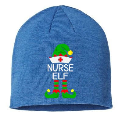 The Nurse Elf Funny Christmas Gift Sustainable Beanie