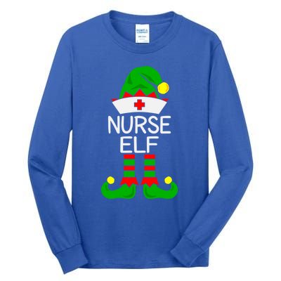 The Nurse Elf Funny Christmas Gift Tall Long Sleeve T-Shirt