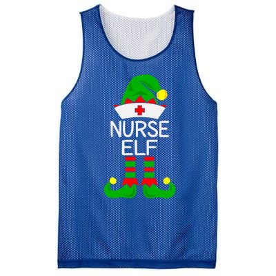 The Nurse Elf Funny Christmas Gift Mesh Reversible Basketball Jersey Tank