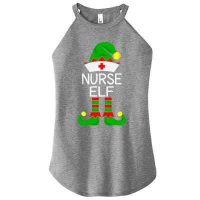 The Nurse Elf Funny Christmas Gift Women’s Perfect Tri Rocker Tank