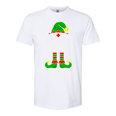 The Nurse Elf Funny Christmas Gift Softstyle® CVC T-Shirt