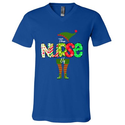 The Nurse Elf Gift Funny Nursing Funny Gift For Rn Lpn Np Funny Gift V-Neck T-Shirt