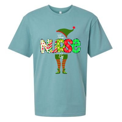 The Nurse Elf Gift Funny Nursing Funny Gift For Rn Lpn Np Funny Gift Sueded Cloud Jersey T-Shirt