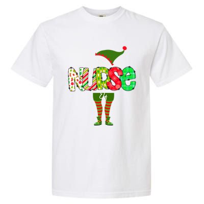 The Nurse Elf Gift Funny Nursing Funny Gift For Rn Lpn Np Funny Gift Garment-Dyed Heavyweight T-Shirt