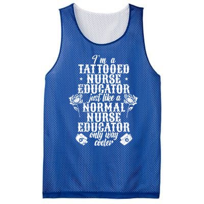 Tattooed Nurse Educator Gift Mesh Reversible Basketball Jersey Tank