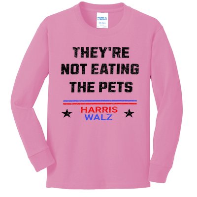 TheyRe Not Eating The Pets Dogs Cats WeRe Not Going Back Kids Long Sleeve Shirt