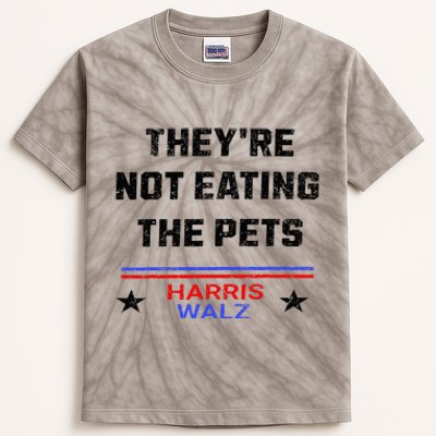 TheyRe Not Eating The Pets Dogs Cats WeRe Not Going Back Kids Tie-Dye T-Shirt