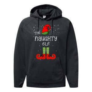 The Naughty Elf Funny XMas Matching Christmas Performance Fleece Hoodie