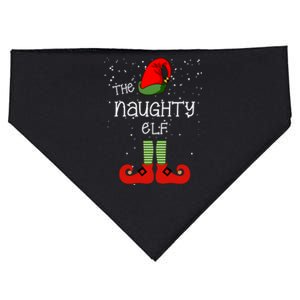 The Naughty Elf Funny XMas Matching Christmas USA-Made Doggie Bandana