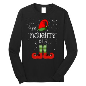 The Naughty Elf Funny XMas Matching Christmas Long Sleeve Shirt