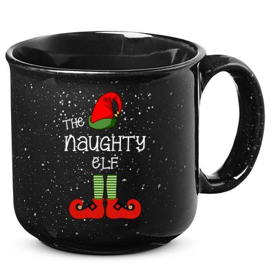 The Naughty Elf Funny XMas Matching Christmas 15oz Campfire Ceramic Mug