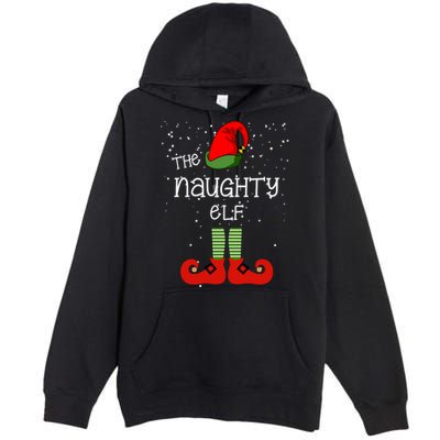 The Naughty Elf Funny XMas Matching Christmas Premium Pullover Hoodie