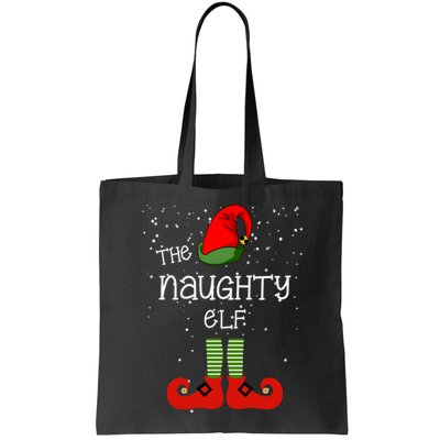 The Naughty Elf Funny XMas Matching Christmas Bag