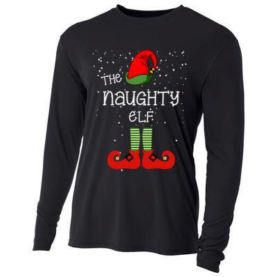 The Naughty Elf Funny XMas Matching Christmas Cooling Performance Long Sleeve Crew