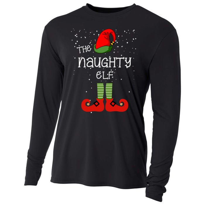 The Naughty Elf Funny XMas Matching Christmas Cooling Performance Long Sleeve Crew