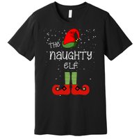 The Naughty Elf Funny XMas Matching Christmas Premium T-Shirt