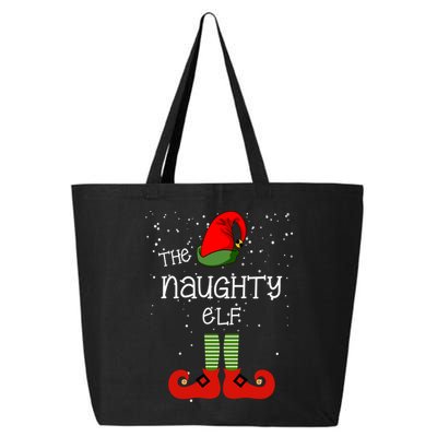 The Naughty Elf Funny XMas Matching Christmas 25L Jumbo Tote