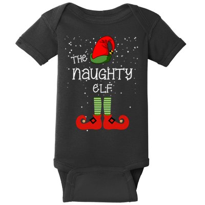 The Naughty Elf Funny XMas Matching Christmas Baby Bodysuit