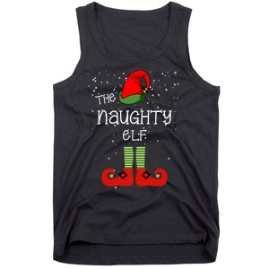 The Naughty Elf Funny XMas Matching Christmas Tank Top