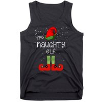 The Naughty Elf Funny XMas Matching Christmas Tank Top