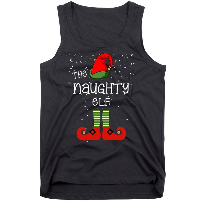 The Naughty Elf Funny XMas Matching Christmas Tank Top