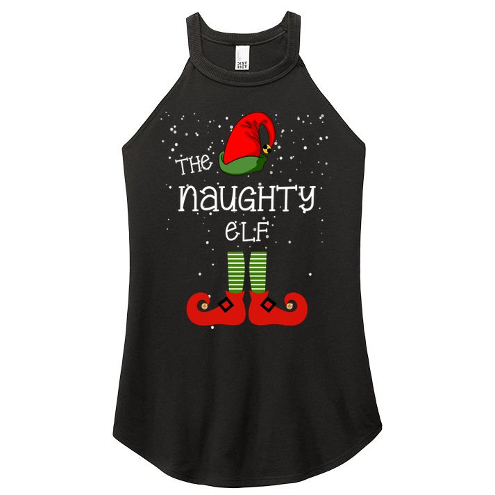 The Naughty Elf Funny XMas Matching Christmas Women's Perfect Tri Rocker Tank