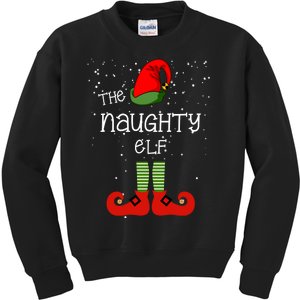 The Naughty Elf Funny XMas Matching Christmas Kids Sweatshirt