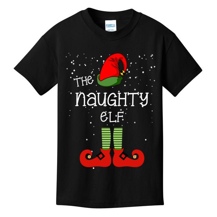 The Naughty Elf Funny XMas Matching Christmas Kids T-Shirt